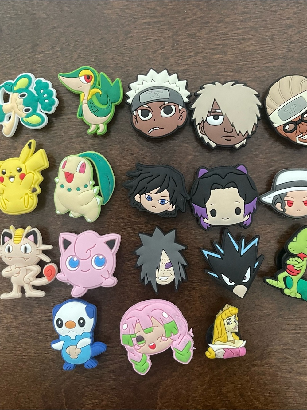 Anime Shoe Charms Lot 18pc Pokemon Demon Slayer Naruto Clog Pins Pack